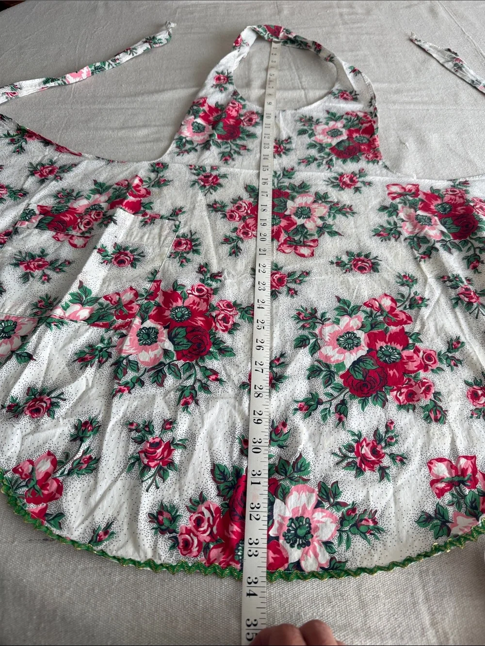 Vintage Homemade Floral Halter Style Apron